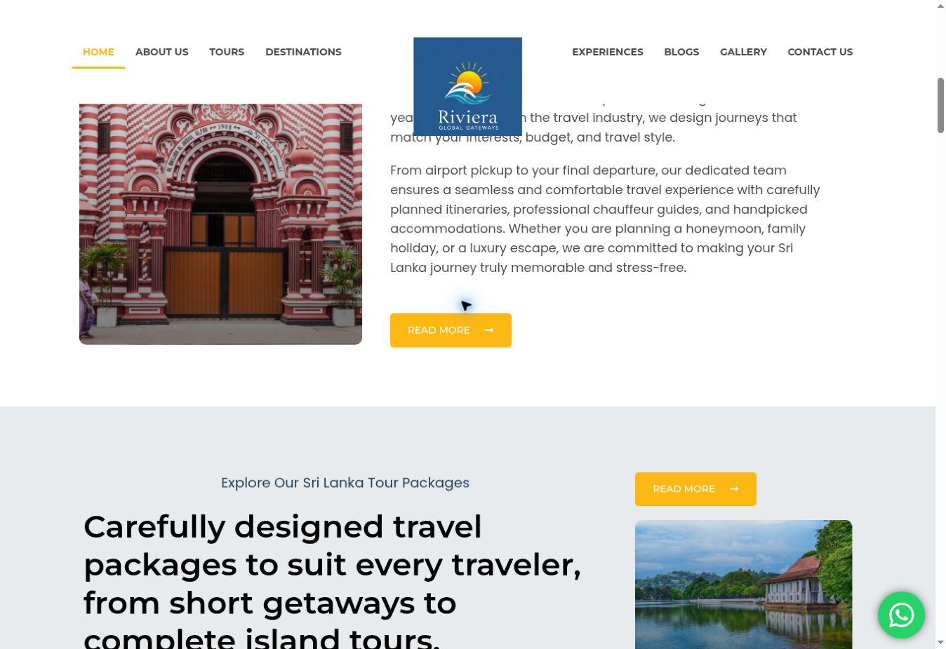 Preview of Riviera Global Gateways website
